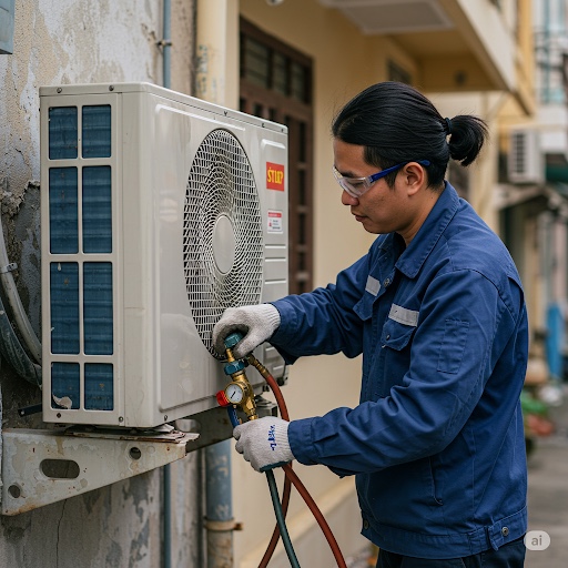 Bơm Gas Máy Lạnh Dĩ An bảng giá bơm gas máy lạnh